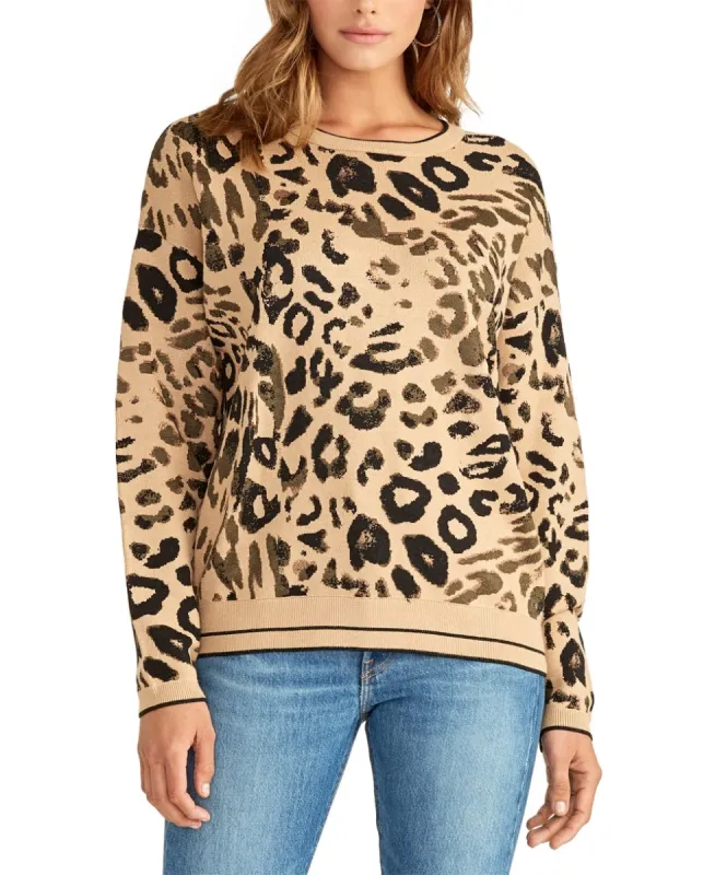 Rachel Roy Women's Animal Printed Pullover Sweater Beige Size Small sold by Ruumur