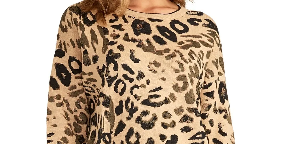 Rachel Roy Women's Animal Printed Pullover Sweater Beige Size Small sold by Ruumur product image thumbnail 2