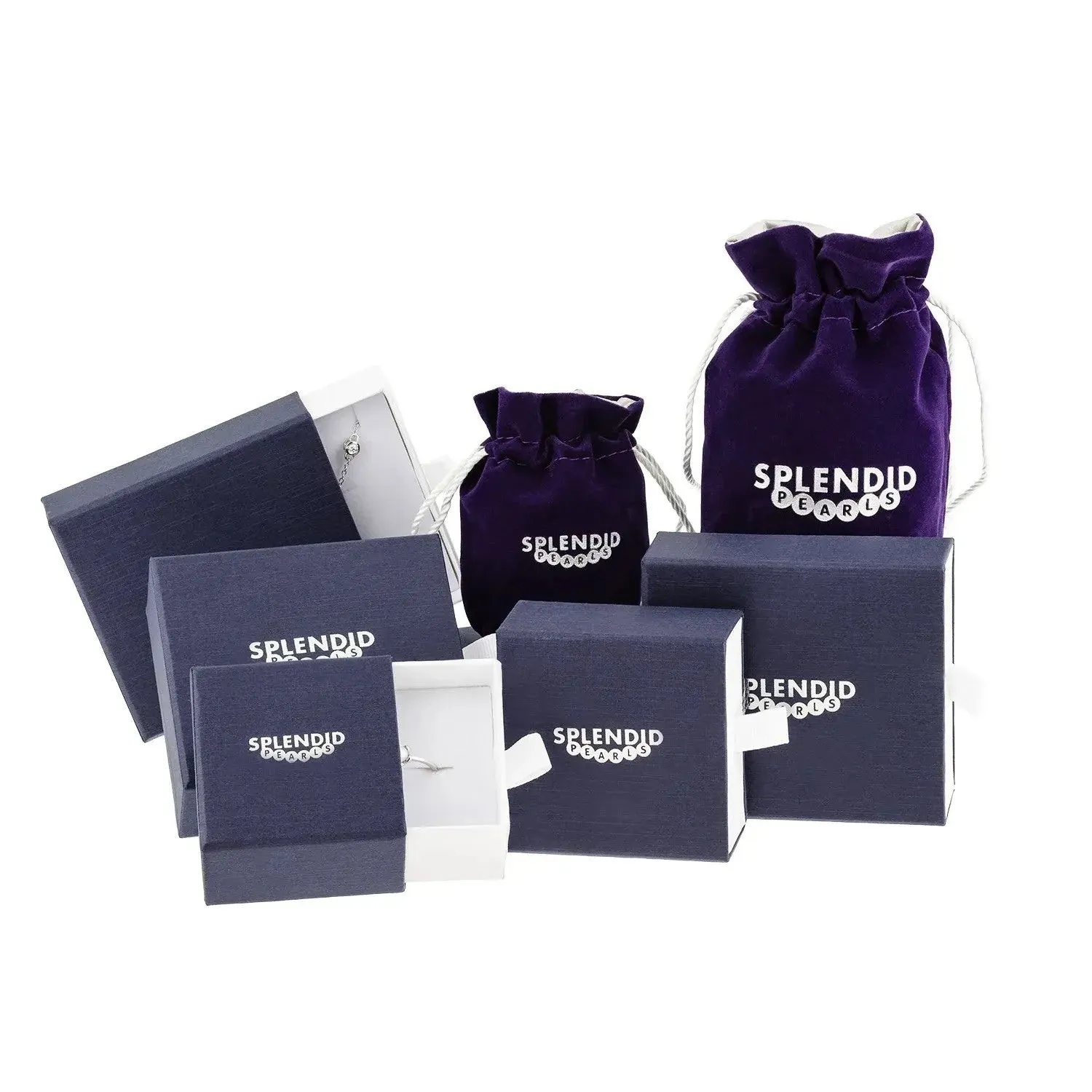 Splendid Pearls Sterling Silver Pearl Earrings ESR-48W sold by Ruumur product image thumbnail 2