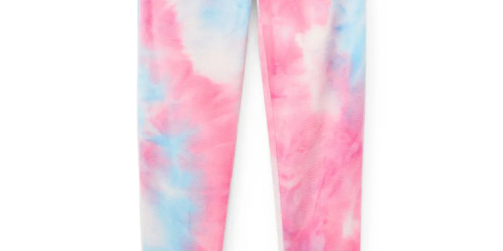 AQUA Women's Tie Dye Velour Joggers Pink Size Large sold by Ruumur product image thumbnail 3