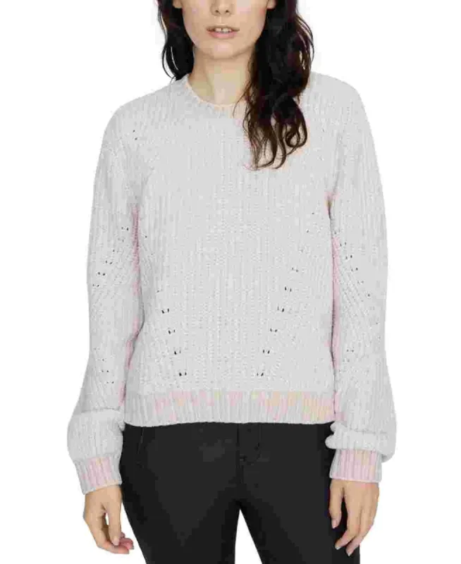 Sanctuary Women's Pink Long Sleeve Crew Neck Sweater Pink Size Large sold by Ruumur