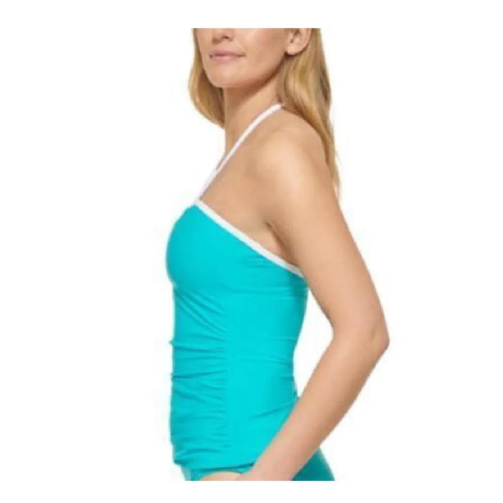 Calvin Klein Women's V Wire Bandeau Halter Tankini Top Swimsuit Blue sold by Ruumur product image thumbnail 2