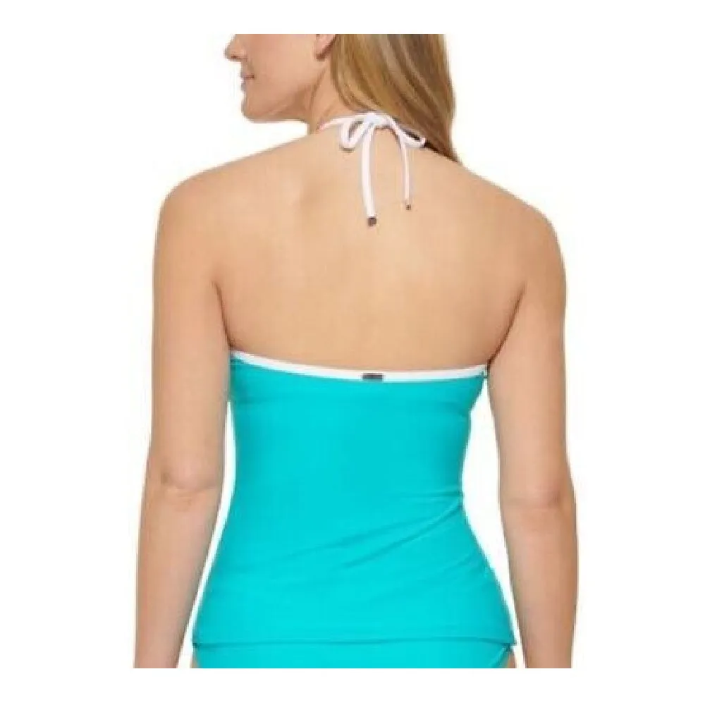 Calvin Klein Women's V Wire Bandeau Halter Tankini Top Swimsuit Blue sold by Ruumur product image thumbnail 3