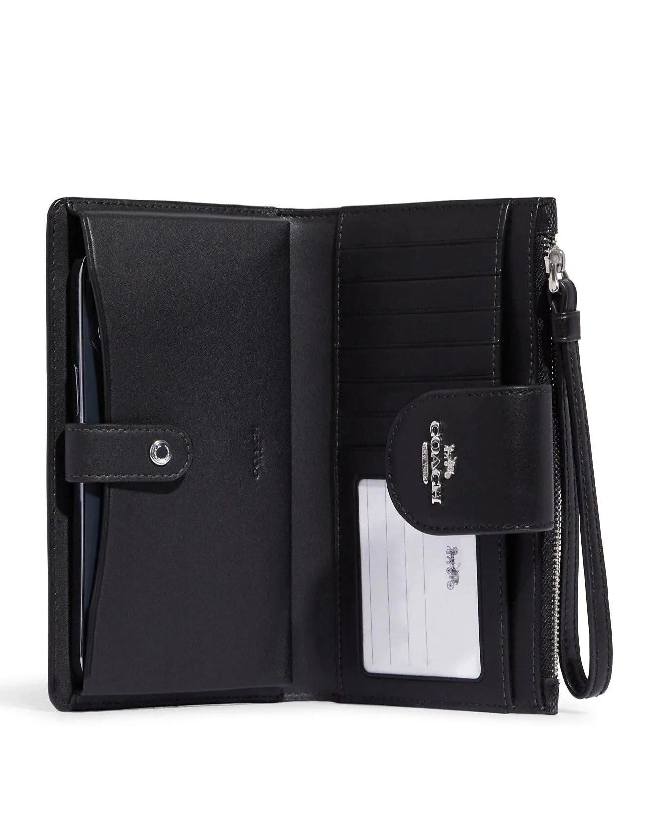 Coach Women's Graphite & Black Tech Wallet In Colorblock Signature Canvas sold by Ruumur product image thumbnail 3