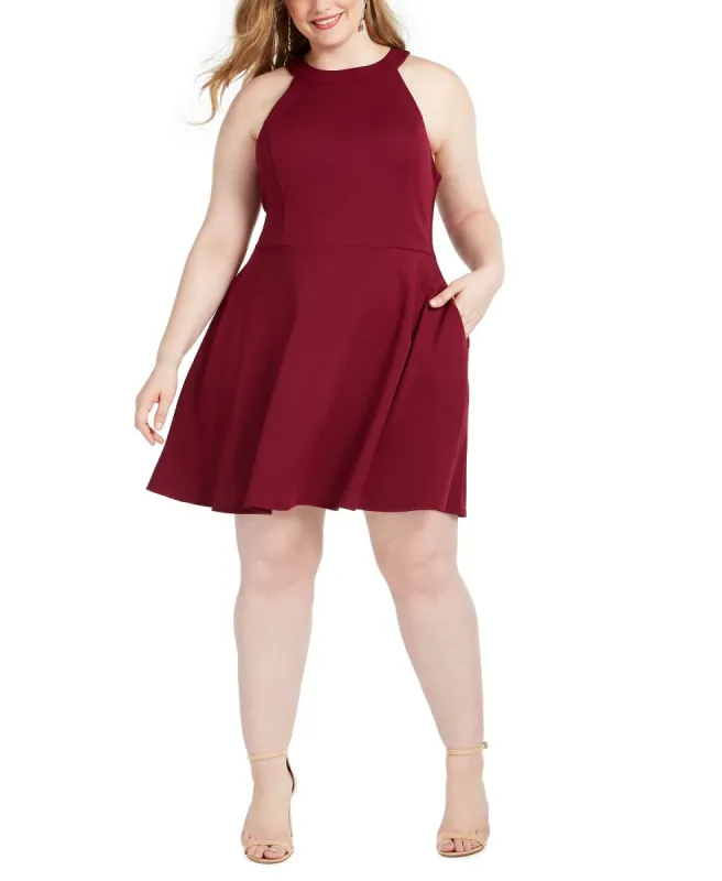 Speechless Women's Trendy Plus Size Bow-Back A-Line Dress Purple Size 16 sold by Ruumur
