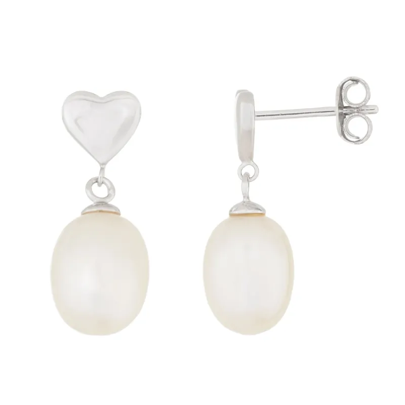 Splendid Pearls Sterling Silver Pearl Earrings ESR-484 sold by Ruumur