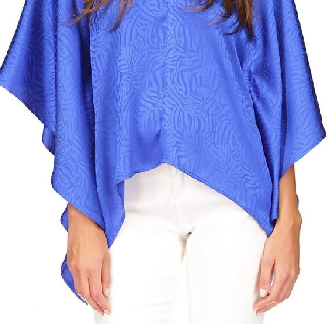 Michael Kors Women's Jacquard Handkerchief Hem Top Blue Size 34X16 sold by Ruumur product image thumbnail 3