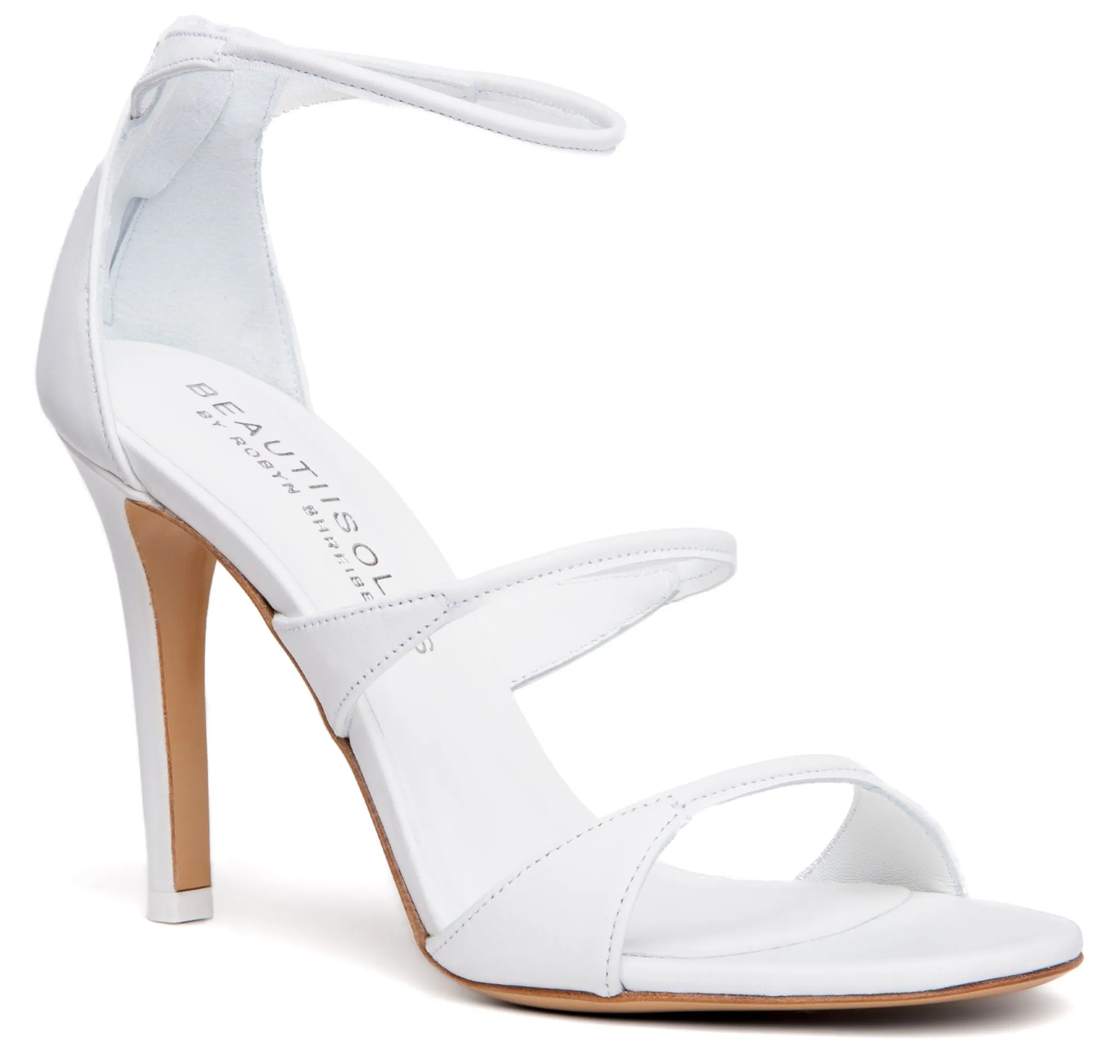 Lorenza White Leather Sandal sold by Ruumur