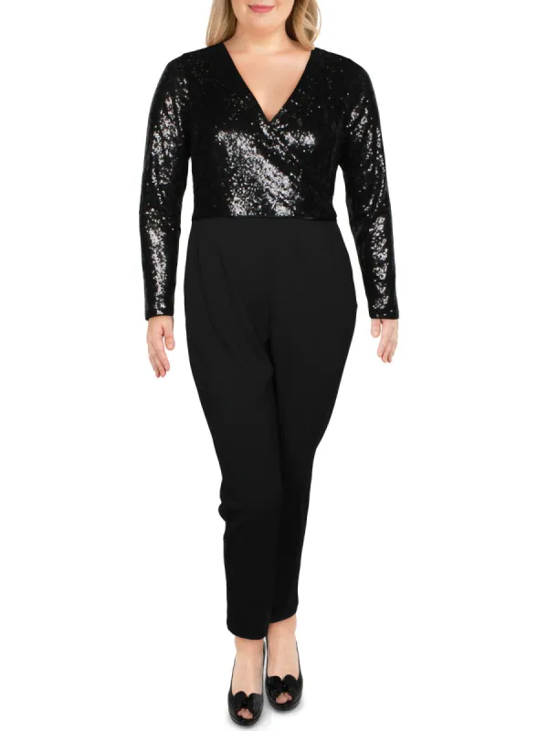 Ralph Lauren Women's Sequined Top Jumpsuit Black Size 14 sold by Ruumur