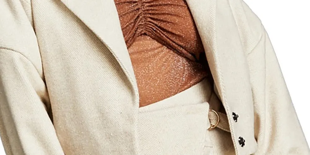 Royalty By Maluma Women's Herringbone Moto Jacket Brown Size XX-Large sold by Ruumur product image thumbnail 3