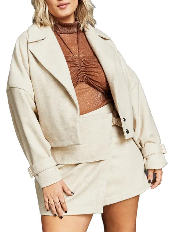 Royalty By Maluma Women's Herringbone Moto Jacket Brown Size XX-Large sold by Ruumur