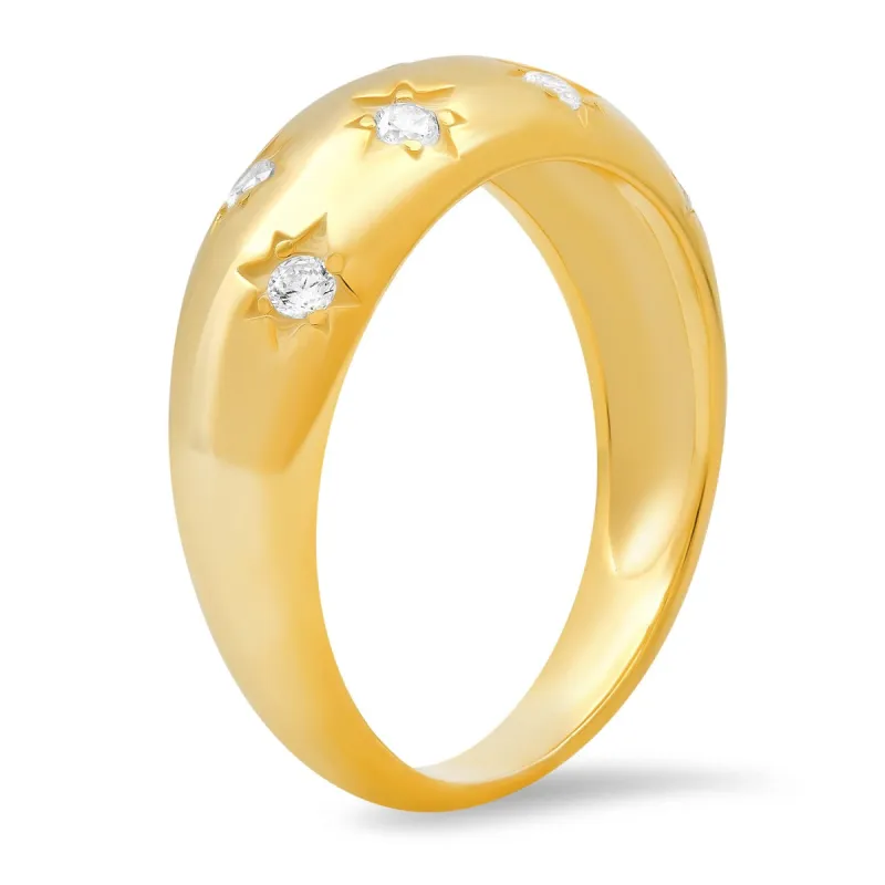 Sterling Silver Celestial Dome Ring sold by Ruumur