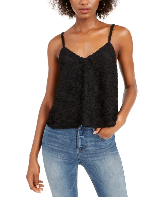 Leyden Women's Swing Fringe V Neck Cami Black Size X-Small sold by Ruumur