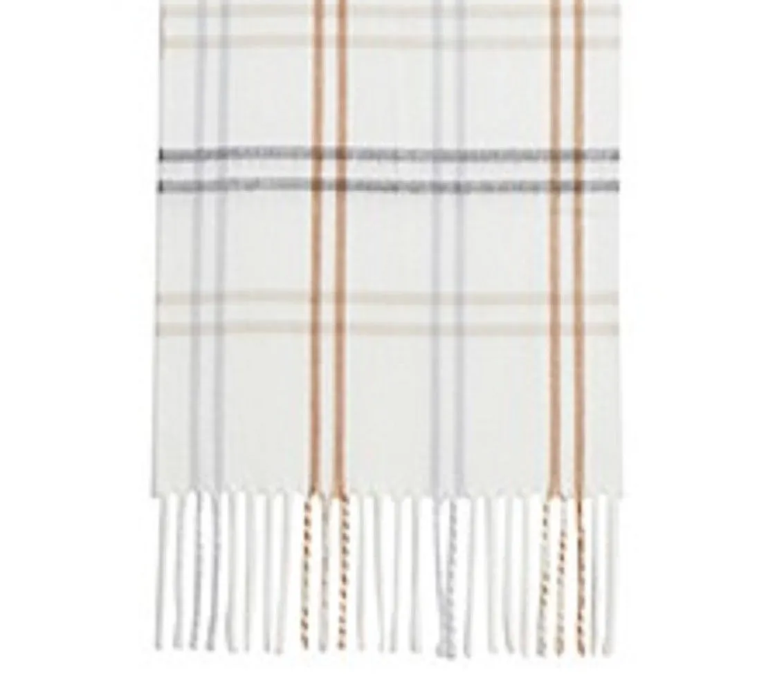 Steve Madden Women's Mid Weight Cozy Plaid Muffler Scarf White Size Regular sold by Ruumur product image thumbnail 3