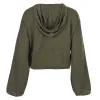 Calvin Klein Women's Hooded Bell Sleeve Top Green Size X-Large sold by Ruumur
