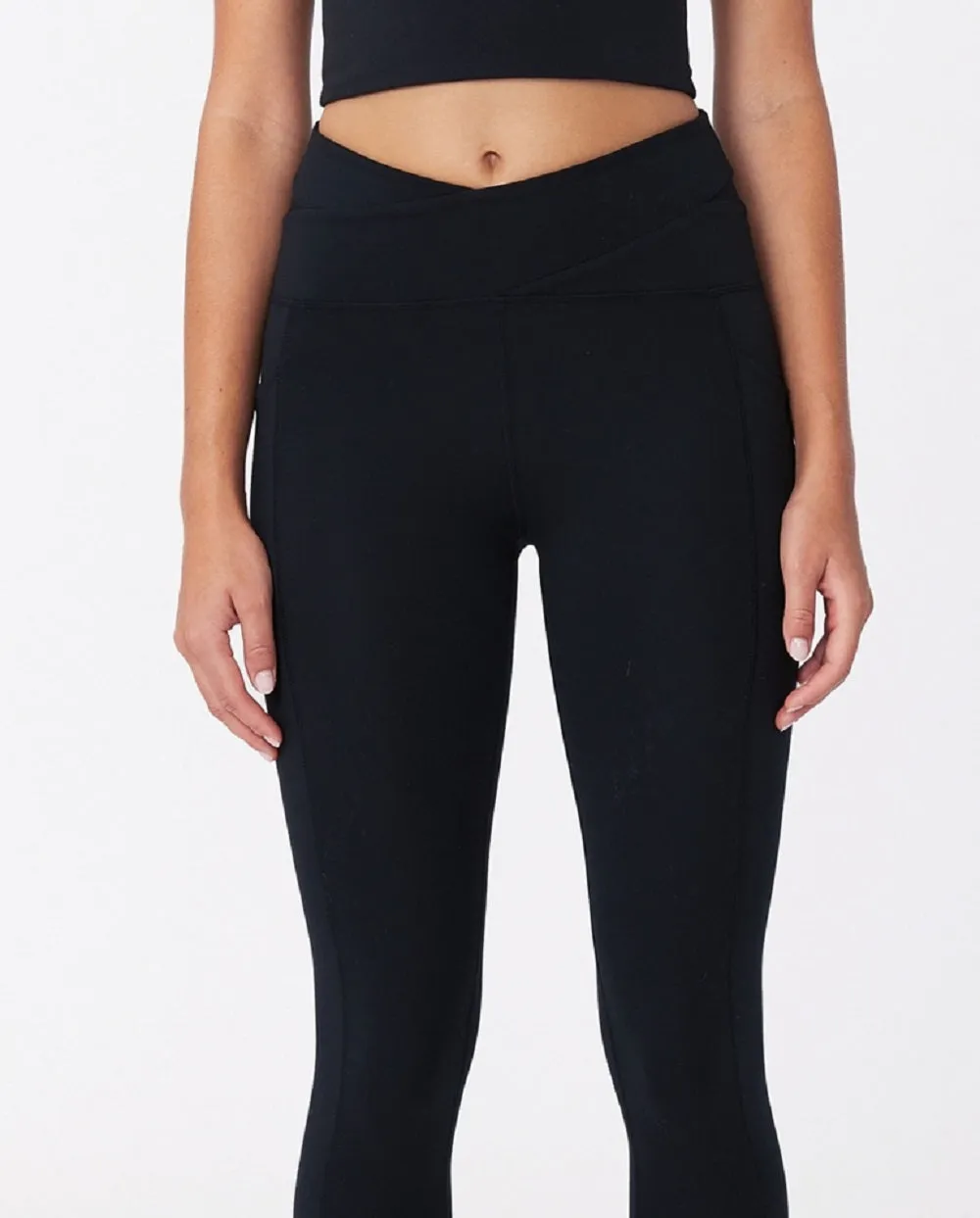 COTTON ON Women's Ultra Soft Cross Over Full Length Tight Pants Black Size X-Small sold by Ruumur product image thumbnail 2