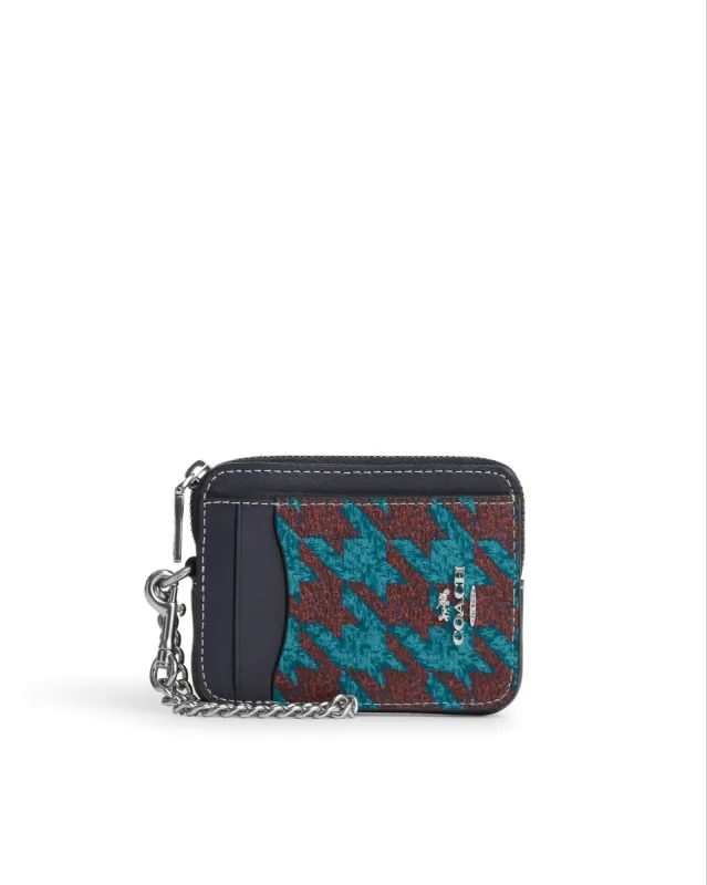 Coach Zip Card Case With Houndstooth Print sold by Ruumur