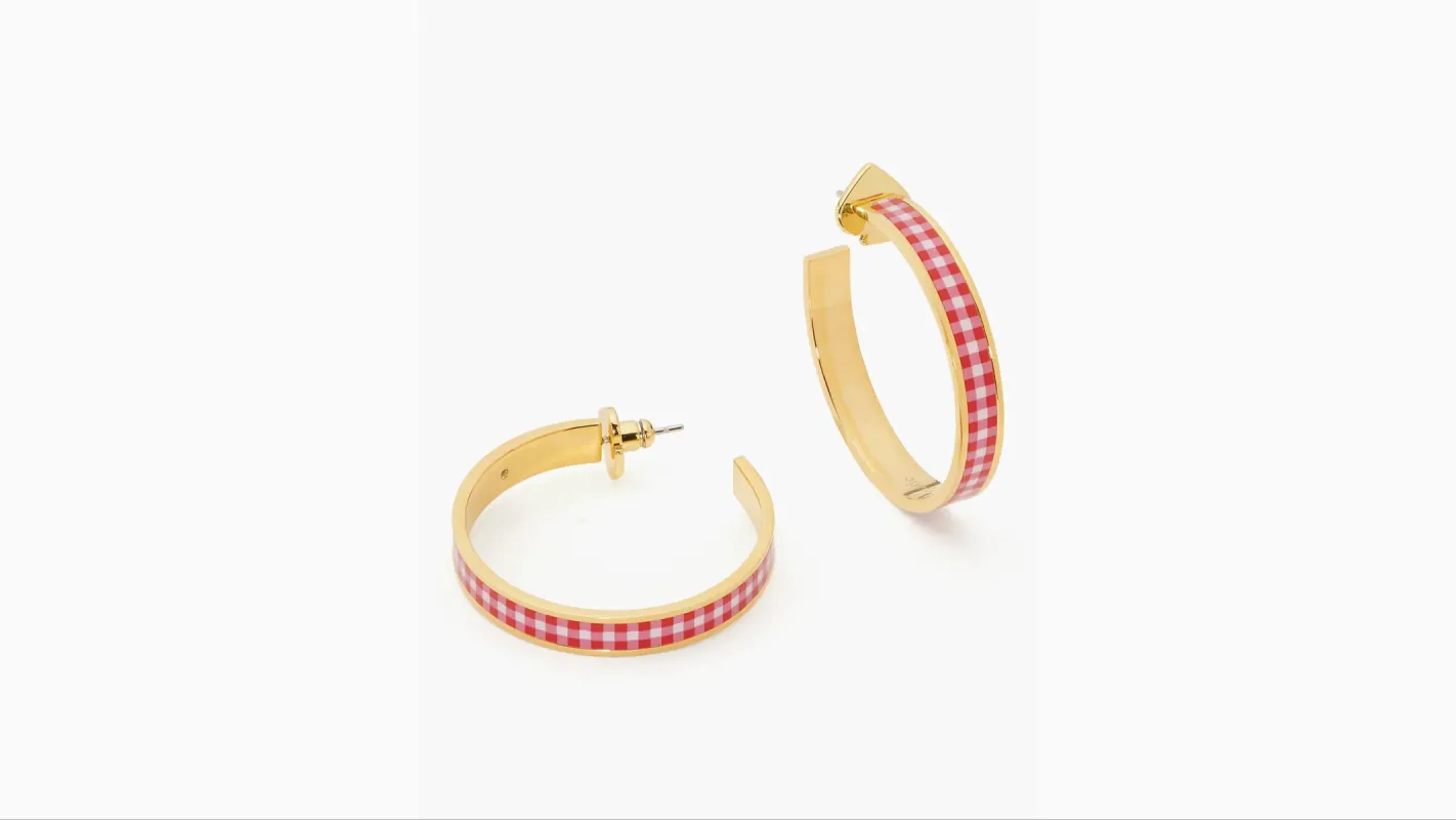Kate Spade Heritage Spade Flower Hoops made by Ruumur