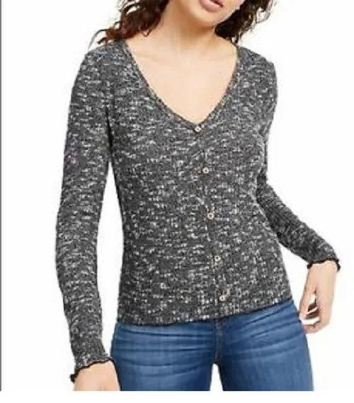 Crave Fame Juniors' Cozy Rib-Knit Top Black Size Large sold by Ruumur