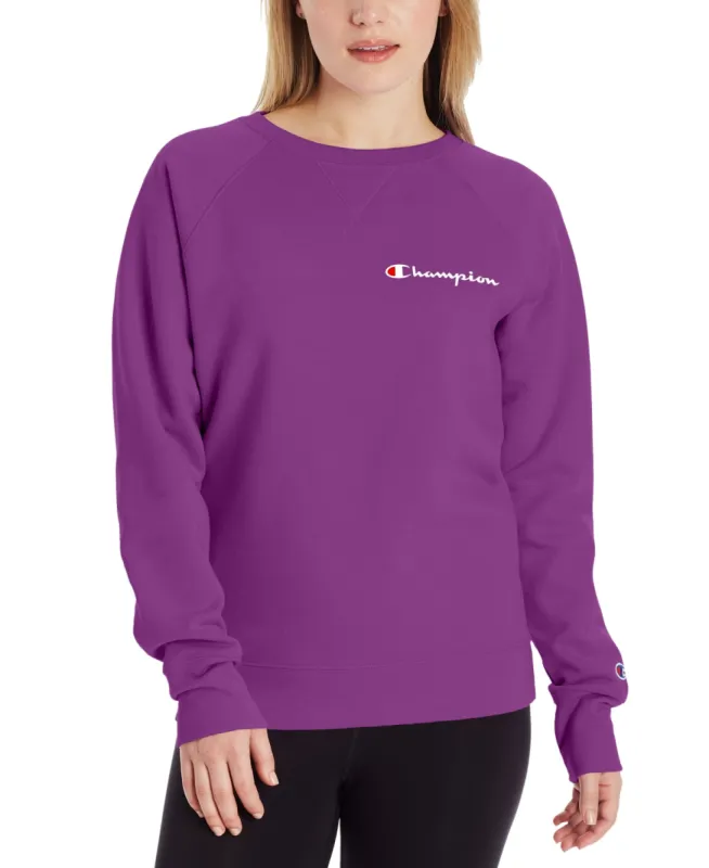 Champion Women's Powerblend Logo Sweatshirt Purple Size XS sold by Ruumur