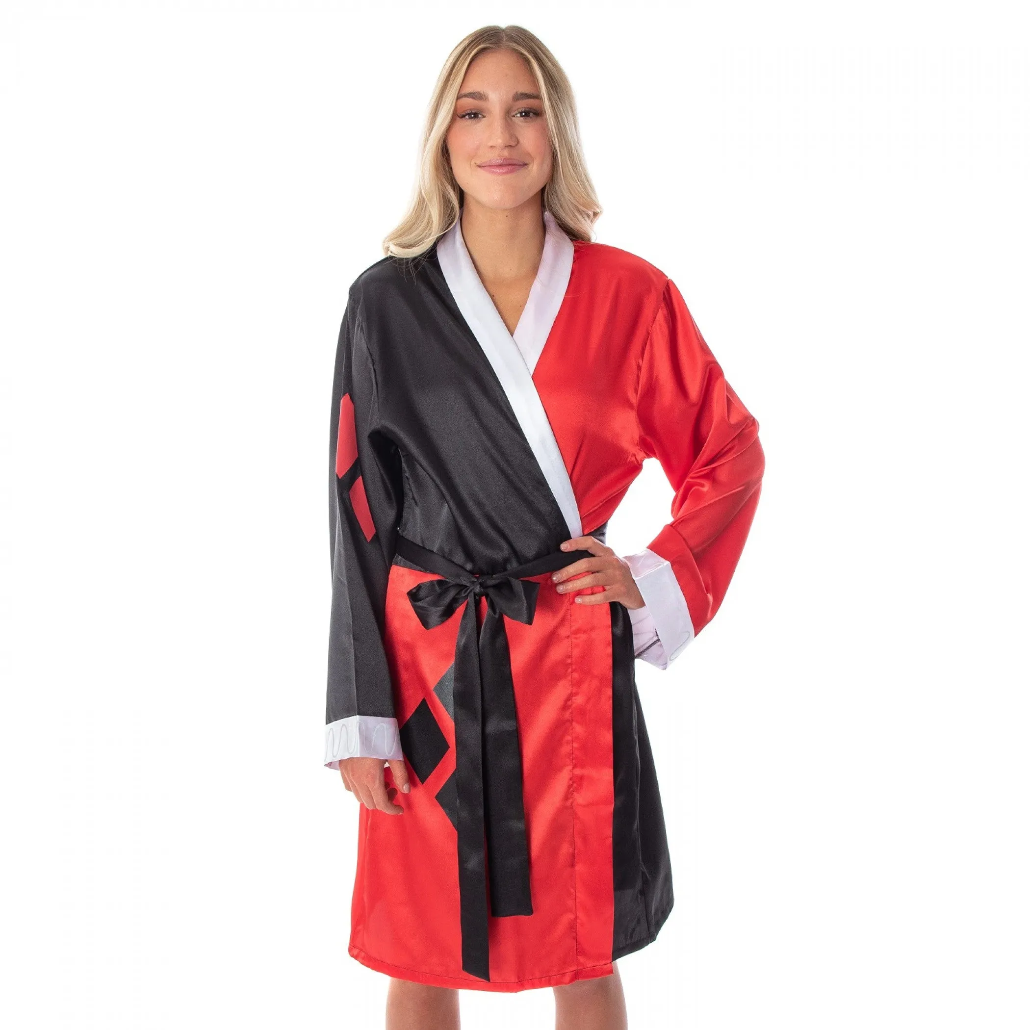 DC Comics Harley Quinn Costume Silky Satin Robe sold by Ruumur