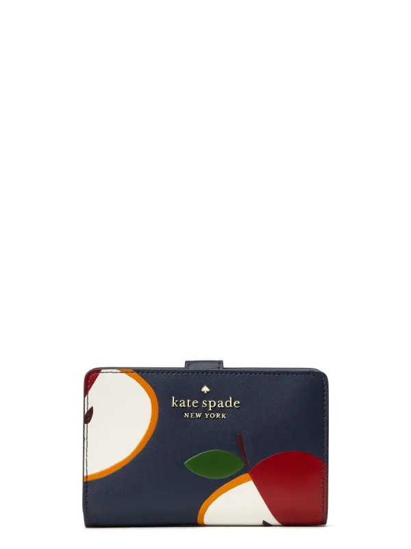 Kate Spade Honeycrisp Apple Medium Compartment Bifold Wallet sold by Ruumur