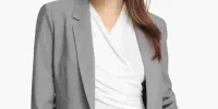 DKNY Women's One-Button Blazer Gray Size 6 sold by Ruumur