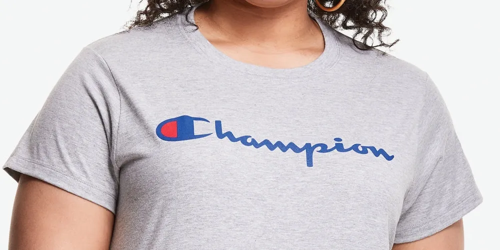 Champion Women's Classic Graphic Short Sleeve T-Shirt Gray Size 1X sold by Ruumur product image thumbnail 2