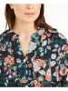 Tommy Hilfiger Women's Floral Long Sleeve V Neck Top Green Size Large sold by Ruumur