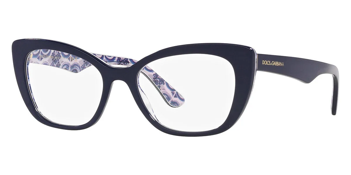 Dolce & Gabbana Women's Fashion DG3360-3414 54mm Blue On Blue Maiolica Opticals sold by Ruumur