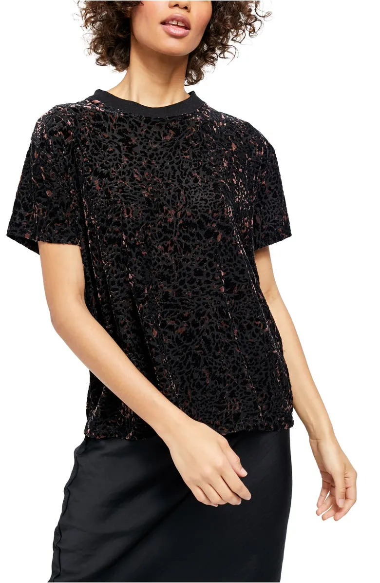 Free People Women's Teddy T-Shirt Black Combo Charcoal Size Extra Small sold by Ruumur