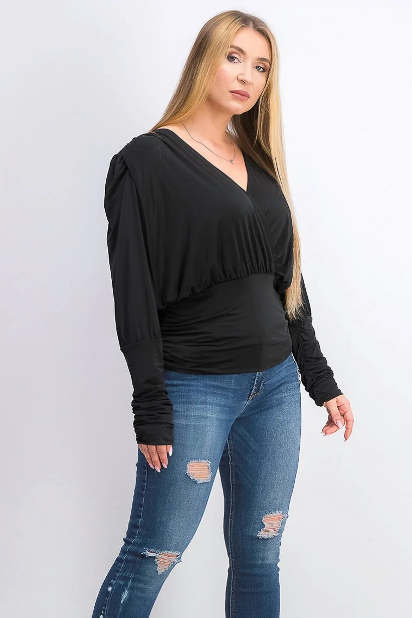 Leyden Women's Gathered Knit Top Black Size Medium sold by Ruumur product image thumbnail 2