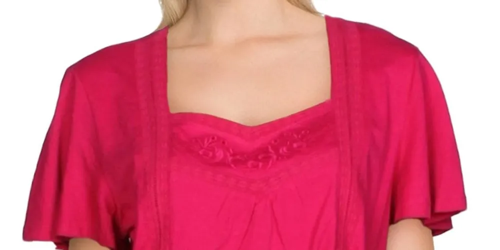 Ralph Lauren Women's Uptown Jersey Lace Trim T-Shirt Pink Size X-Large sold by Ruumur product image thumbnail 2