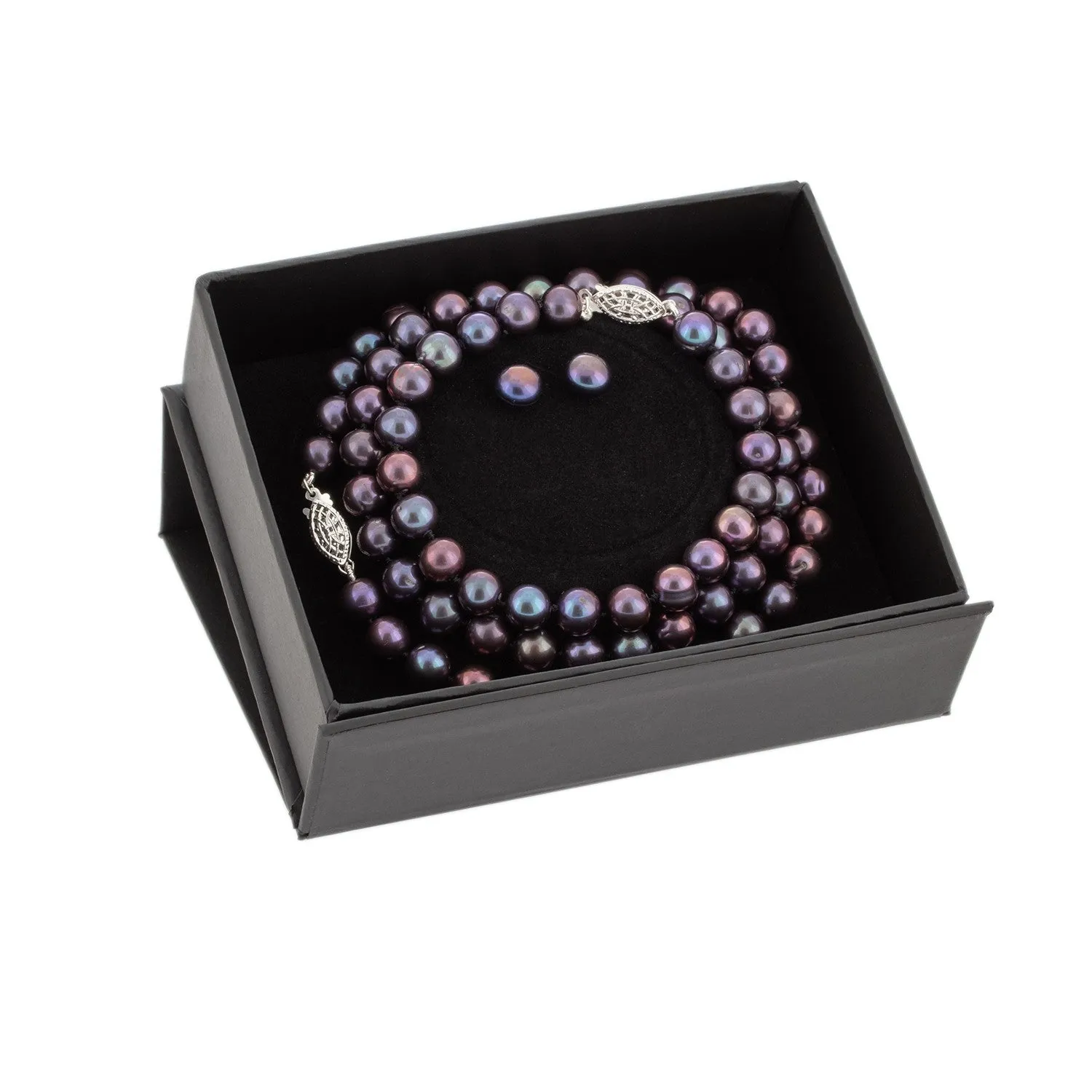 Splendid Pearls 3 Piece Black Pearl Set sold by Ruumur