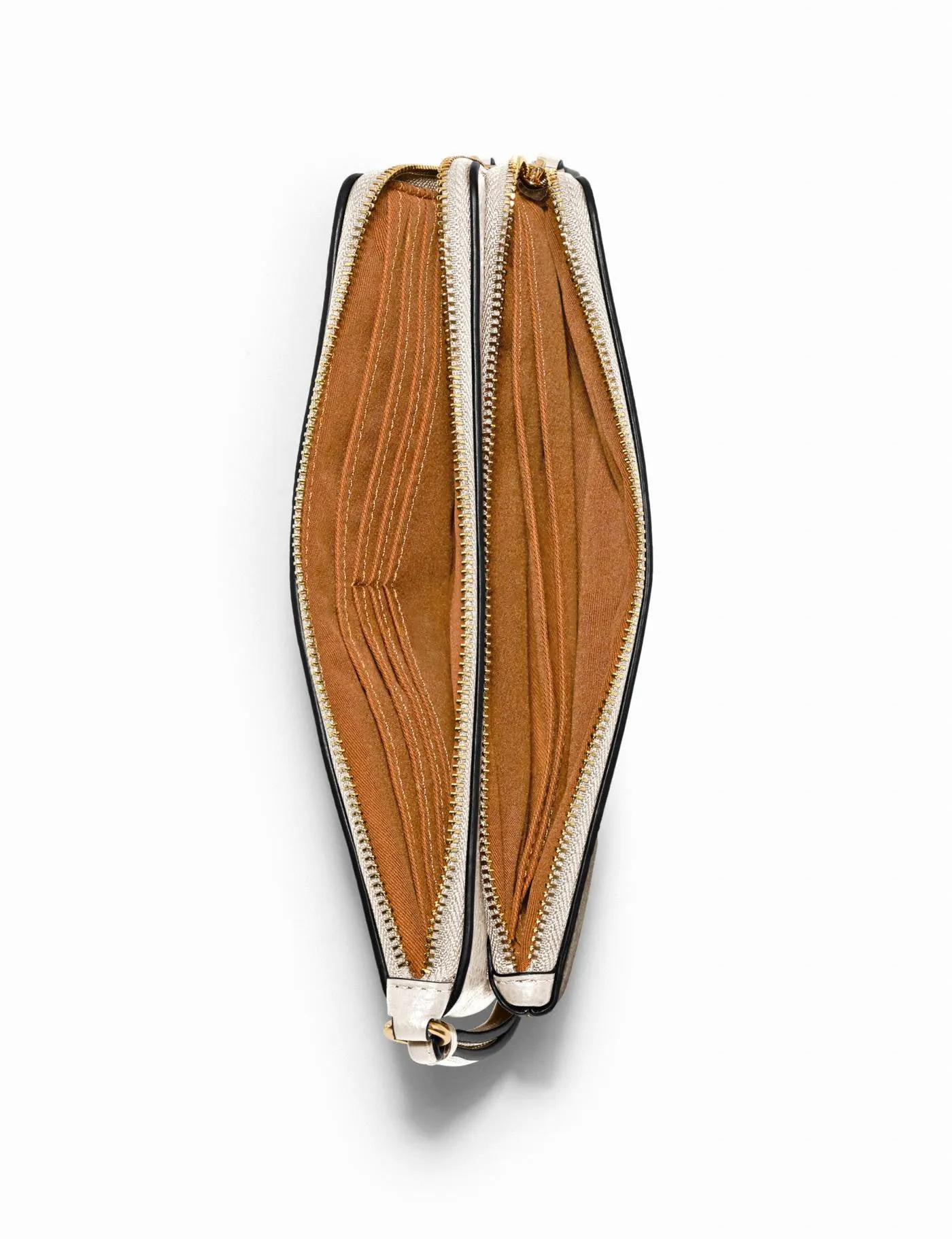 Coach Women's Khaki & Chalk Double Zip Wallet In Signature Canvas sold by Ruumur product image thumbnail 2