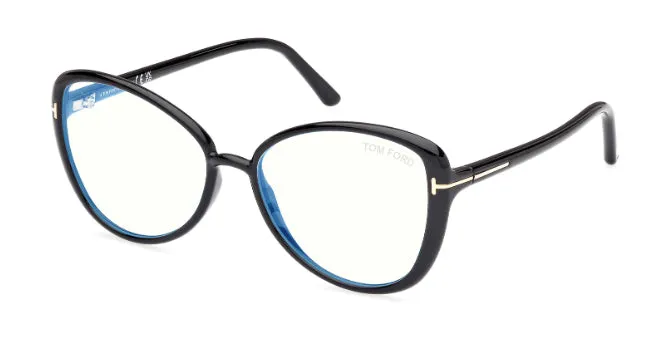 Tom Ford Women's T-Logo 55mm Shiny Black Opticals FT5907-B-1-55 sold by Ruumur