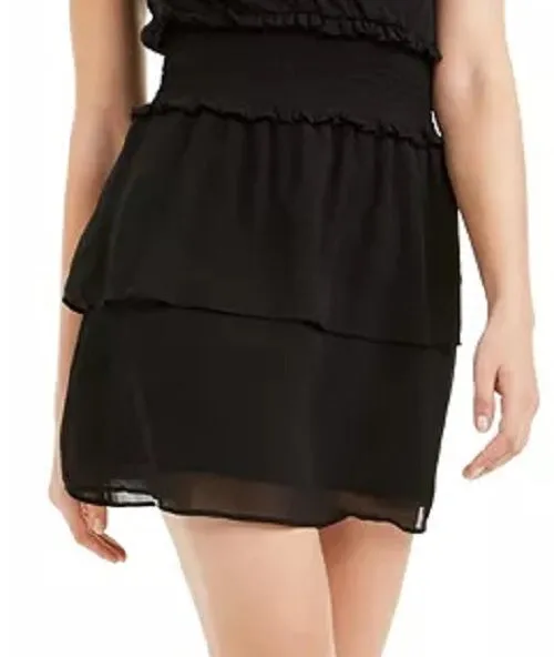 Q & A Women's Smocked Flutter-Sleeve Dress Black Size Medium sold by Ruumur product image thumbnail 3