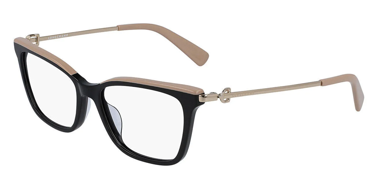 Longchamp Women's LO2668-001 Fashion 52mm Top Beige on Black Opticals made by Ruumur