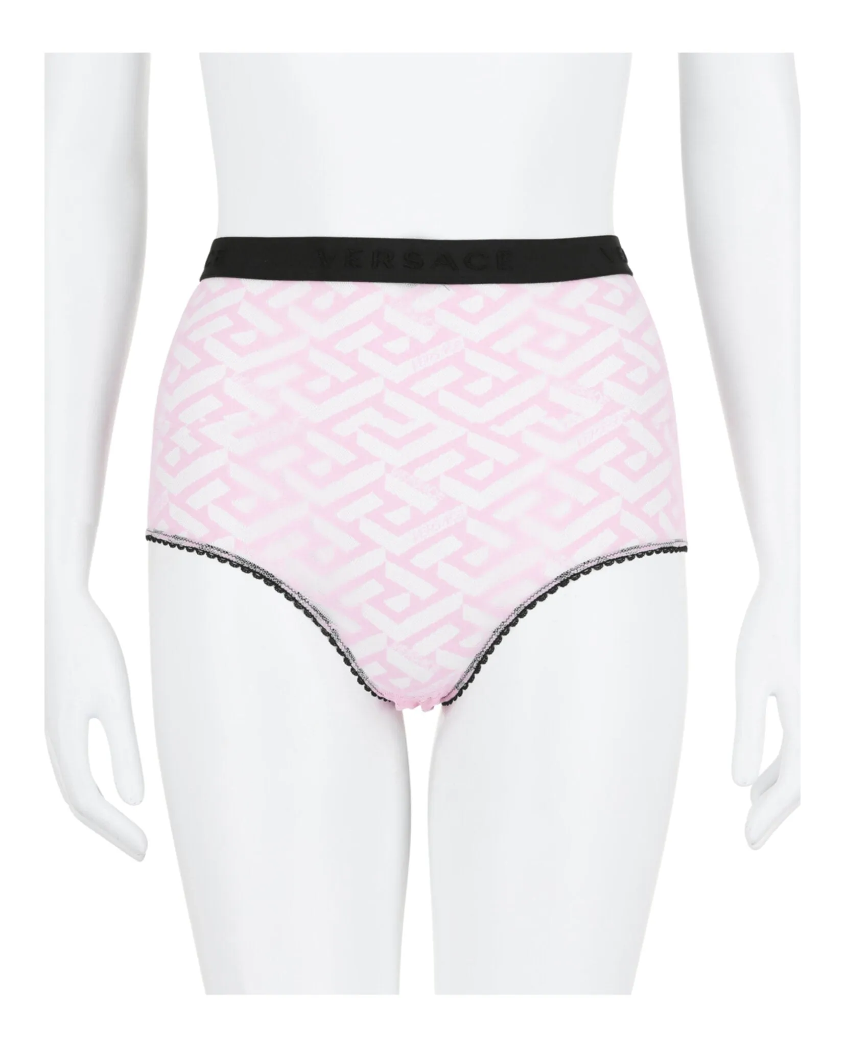 Versace La Greca-Print Tulle Briefs sold by Ruumur