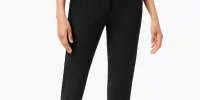Tommy Hilfiger Women's Twill Slim Leg Ankle Dress Pants Black Size 0 sold by Ruumur