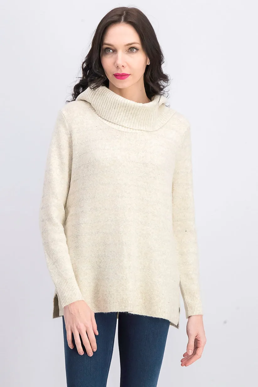 Style & Co Women's Lurex Cowl-Neck Sweater Light Beige sold by Ruumur