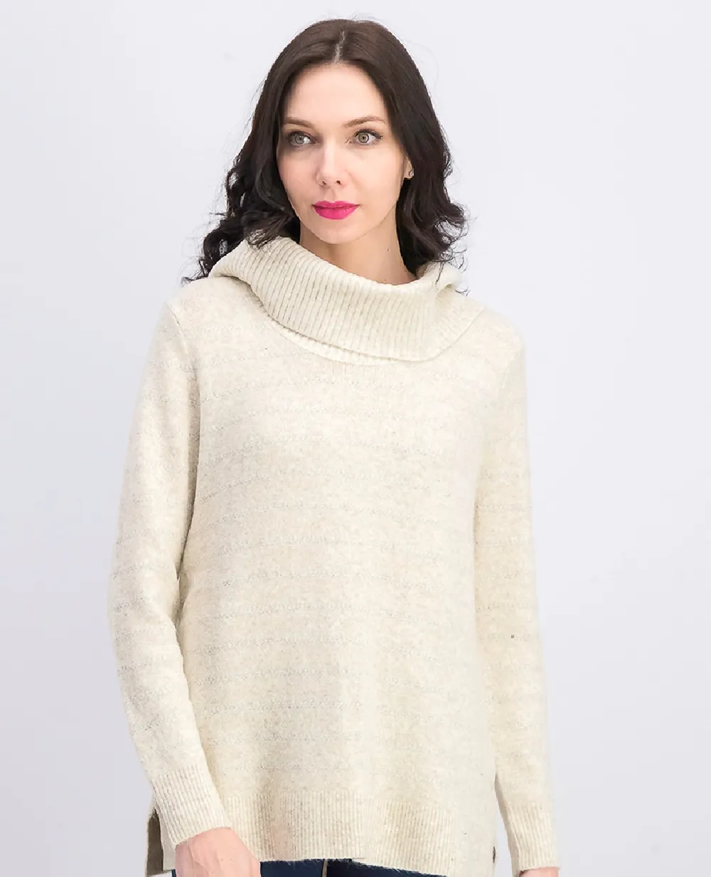 Style & Co Women's Lurex Cowl-Neck Sweater Light Beige sold by Ruumur product image thumbnail 4