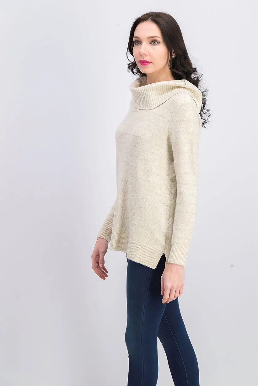 Style & Co Women's Lurex Cowl-Neck Sweater Light Beige sold by Ruumur product image thumbnail 2