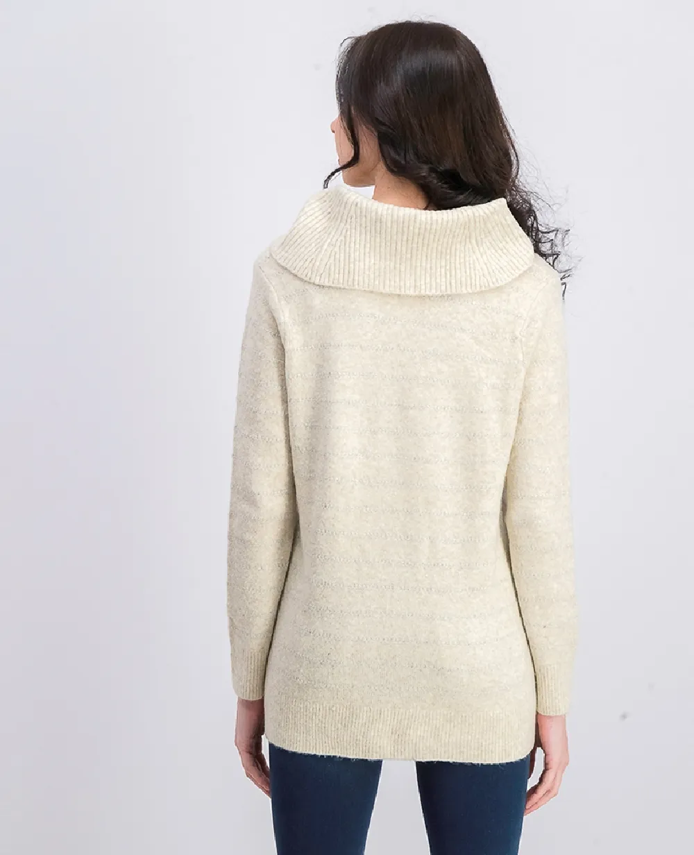 Style & Co Women's Lurex Cowl-Neck Sweater Light Beige sold by Ruumur product image thumbnail 5