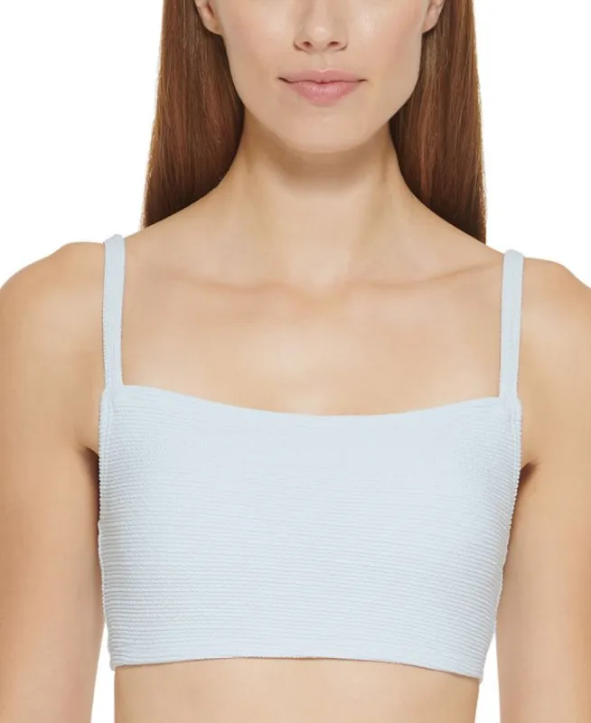 DKNY Women's Textured Bralette Bikini Top Swimsuit Blue sold by Ruumur
