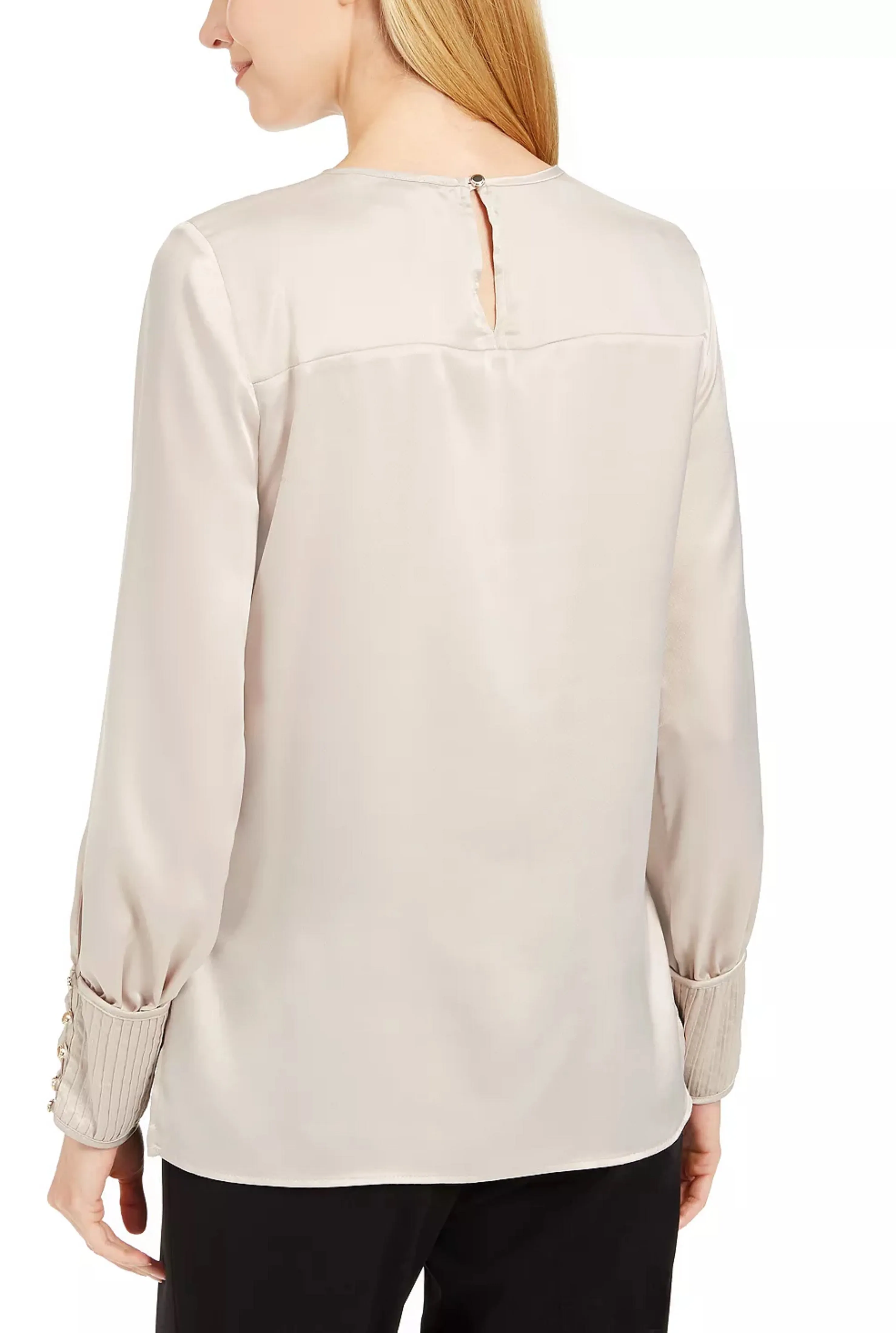 Calvin Klein Women's Button Cuff Top Gold Size Large sold by Ruumur product image thumbnail 2