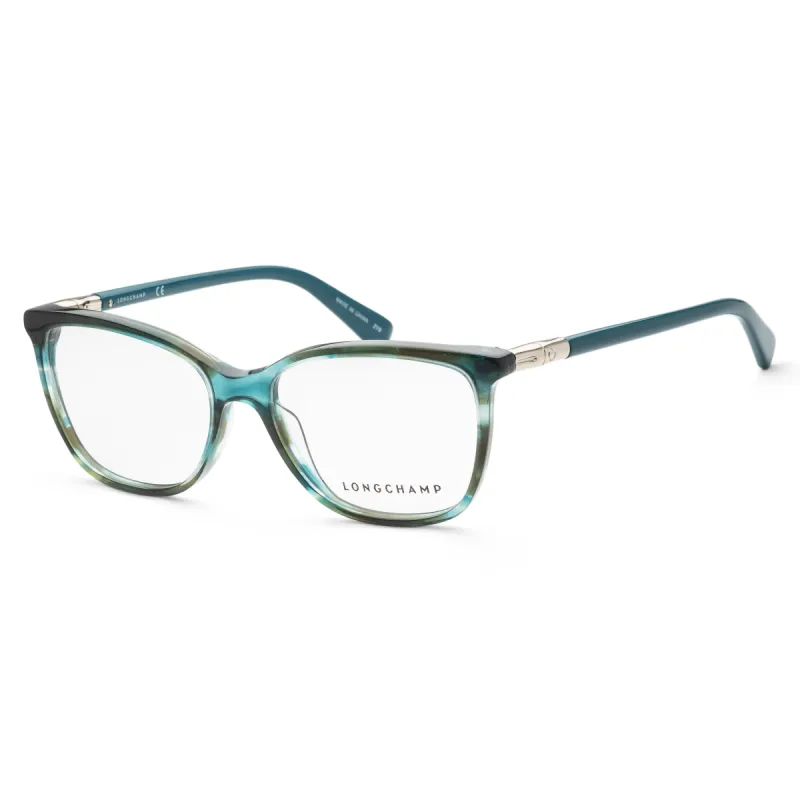 Longchamp Women's LO2603-306 Fashion 54mm Striped Green Opticals made by Ruumur