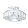 Sterling Silver Emerald-cut CZ Statement Ring sold by Ruumur