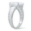 Sterling Silver Emerald-cut CZ Statement Ring sold by Ruumur