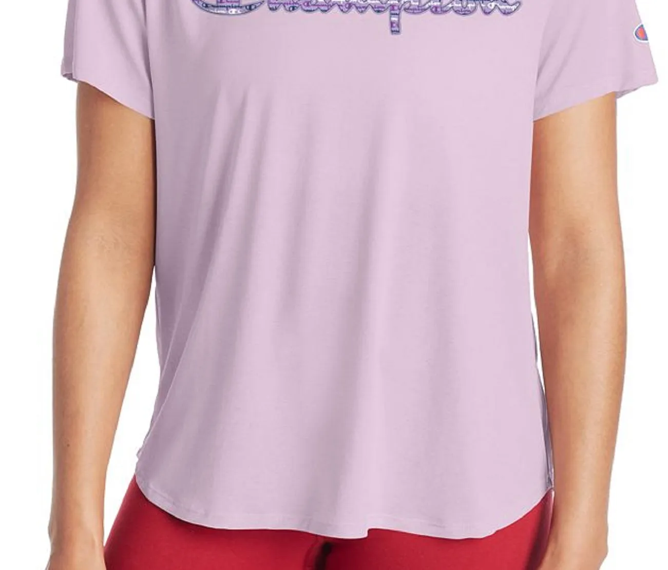 Champion Women's Cotton Logo Boyfriend T-Shirt Pink Size X-Small sold by Ruumur product image thumbnail 3